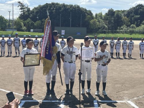 豊田西ロータリークラブ旗　第42回豊田軟式少年野球新人戦　閉会式